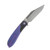 Jack Wolf Knives Scuffle Crystalized Blurple 3.52in Plain Belt Satin Clip Point 2