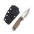Kizer Drop Bear Fixed Blade Knife Tan 2.6in Plain Satin Clip Point 1092A2