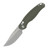 Kizer Phoca CC Folding Knife Green 2.9in Plain Satin Clip Point V3780A1