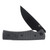 Chaves Liberation 229 Folding Knife Black Canvas Micarta Handle Black PVD Drop Point Blade CHAV14314