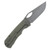 McNees Dixon Folding Knife Satin Magnacut/Green and Bronze Frag Patterned Titanium MCDIXFRAGFNBZ
