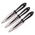 3PCS BLACK TEXTURE THROWING KNIFE SET