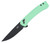 Columbia River Q Compact Cross Bar Lock Folding Knife Aqua GRN Handle Blk 14C28N Blade CR7075B