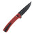 Columbia River Q Compact Cross Bar Lock Folding Knife Red GRN Handle Blk 14C28N Blade CR7075R