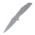 Columbia River Slag Assisted Folding Knife Silver SS Handle Bead Blast D2 Blade CR7600