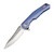 Artisan Cutlery Zumwalt Linerlock Folding Knife (Blue Titanium)