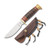 Frost Trophy Stag Stacked Leather Skinner Fixed Blade FRTS207LTHR