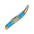 Frost Cutlery Silverhorse Stoneworks Cracked Synthetic Turquoise Small Toothpick Folding Knife FRSHS109TUR2