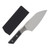 Microtech 6in Santoku Fixed Knife SW Standard Titanium Bolster Black G-10 MT3200B10BK