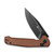 Sencut Glenspar Folding Knife Brown Canvas Micarta Handle Black 9Cr18MoV Blade S25046-3