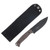 Elite Tactical Full Tang Drop Point Fixed Blade/Black Blade/Dark Green Micarta/9.75" Overall MCETFIX002SDSW