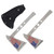 Perfect Point Throwing Axe USA Flag 2-Pc Set Satin Stainless 9.5in MCPP1242SL