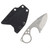 Elite Tactical TEARDROP Fixed Blade Knife/All Silver MCETFIX011