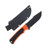 Marbles Fixed Blade Knife Orange - Black 4in Modified Clip Point MR692