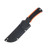 Marbles Fixed Blade Knife Orange - Black 4in Modified Clip Point MR692