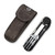 CIVIVI Partake Multi-Tool Blk Aluminum Handle SS Knife-Fork-Spoon-Can Opener WWaxed Canvas Pouch C24032C-1