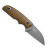 Kizer Snick Fixed Knife Brown G-10 Handle Gray Stonewashed AEB-L Blade