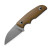 Kizer Snick Fixed Knife Brown G-10 Handle Gray Stonewashed AEB-L Blade