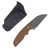 Kizer Snick Fixed Knife Brown G-10 Handle Gray Stonewashed AEB-L Blade 1085A2