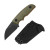 Kizer Snick Fixed Knife Olive Green G-10 Handle Black Stonewashed AEB-L Blade