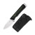 Kizer Whiskey Jack Fixed Knife Black-Green G-10 and Damascus G-10 Handle Satin AEB-L Blade 1108A3