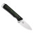 Kizer Whiskey Jack Fixed Knife Black-Green G-10 and Damascus G-10 Handle Satin AEB-L Blade 1108A3