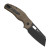 Kizer C01C 2.9 BSA2 Folding Knife Brown Norplex Ultrex Micarta Handle Matte DLC Ultra Elmax Blade