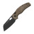 Kizer C01C 2.9 BSA2 Folding Knife Brown Norplex Ultrex Micarta Handle Matte DLC Ultra Elmax Blade