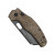Kizer C01C 2.9 BSA2 Folding Knife Brown Norplex Ultrex Micarta Handle Matte DLC Ultra Elmax Blade