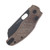 Kizer C01C 2.9 BSA2 Folding Knife Brown Norplex Ultrex Micarta Handle Matte DLC Ultra Elmax Blade KI3488.29BSA2