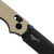 Kizer Pokiman CS Folding Knife Tan Aluminum Handle Black PVD Coated AEB-L Blade V3789A6