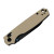 Kizer Pokiman CS Folding Knife Tan Aluminum Handle Black PVD Coated AEB-L Blade V3789A6