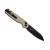 Kizer Pokiman CS Folding Knife Tan Aluminum Handle Black PVD Coated AEB-L Blade V3789A6