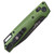 Bear & Son Nekama I Bomber Green & Black Aluminum Handle Black DLC 14C28N Blade MC-1000-ALOD-B