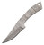 3.75in Curved Drop Point Damascus Blade Blank BLDM2747