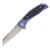 Artisan Cutlery Megahawk Blue 3.62 Inch Plain Satin Wharncliffe ATZ1809GBUS