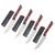 Microtech 4.5in 4PC Steak Knife Set Stonewash Standard Merlot G-10 MT360010SETMR