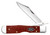 Case XX Dark Red Burlap Micarta Cheetah Cub Lockback Folding Knife CA12277