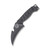 Wartech Fixed Blade Hunting Dagger with Black Composition Handle and Black 3Cr13 Stainless Steel 4" Hawkbill Blade Model HWT220BK