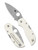 Spyderco Chaparral Folding Knife Ivory 2.8in Plain Damasteel Leaf
