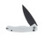 CIVIVI Button Lock Kitefin Silver Aluminum Handle Black Stonewashed 14C28N Blade C24091-2