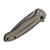 CIVIVI Button Lock Kitefin Brownish Gray Aluminum Handle Damascus Blade C24091-DS1