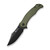 Sencut Tauron Folding Knife Olive Canvas Micarta Handle Black D2 Blade S25060-3