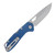 Buck 724 Mustang Folding Knife Blue Aluminum Handle SW 420HC Drop Point Blade BU14394