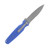 Hardcore Hardware Covert Folder/Blue G-10/ S35VN Spear Point Bead Blast Blade COVERT01BLUEBB