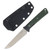 Kizer Area Eight Fixed Knife Green & Black G-10 Handle Satin AEB-L Modified Drop Point Blade 1113A1