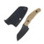 Kizer Bulldog Fixed Brown G-10 Handle Black Stonewashed 14C28N Sheepsfoot Blade
