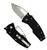 Demko Nano-Shark Folding Knife Stonewash AUS10A Clip Point/Black GRN NANO-10A-BLACK GRN-CP