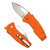 Demko Nano-Shark Folding Knife Stonewash AUS10A Clip Point/Orange GRN NANO-10A-ORANGE GRN-CP