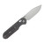 GEO Knife Ethereal Cutter Flamed Tiger Stripe 3in Plain Stonewash Drop Point GEO2402J